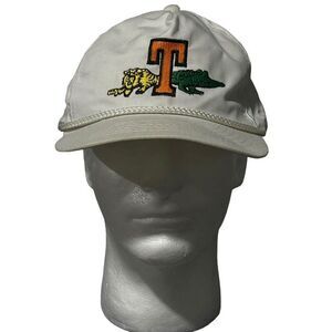 Vintage Tennesse Florida Rivalry Adjustable Rope Hat 90’s White Rare
